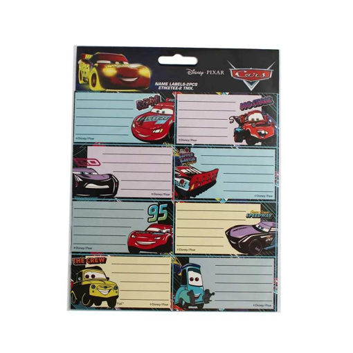 Picture of CARS NAME LABELS PACK OF 16